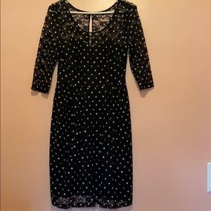Betsy Johnson Polka Dot Lace Dress